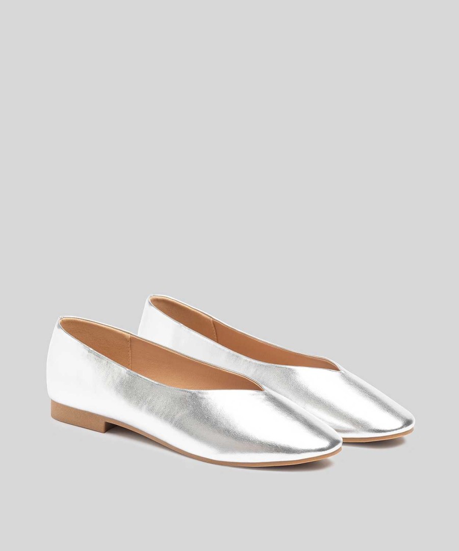 Marypaz Silver Metallic Ballerina