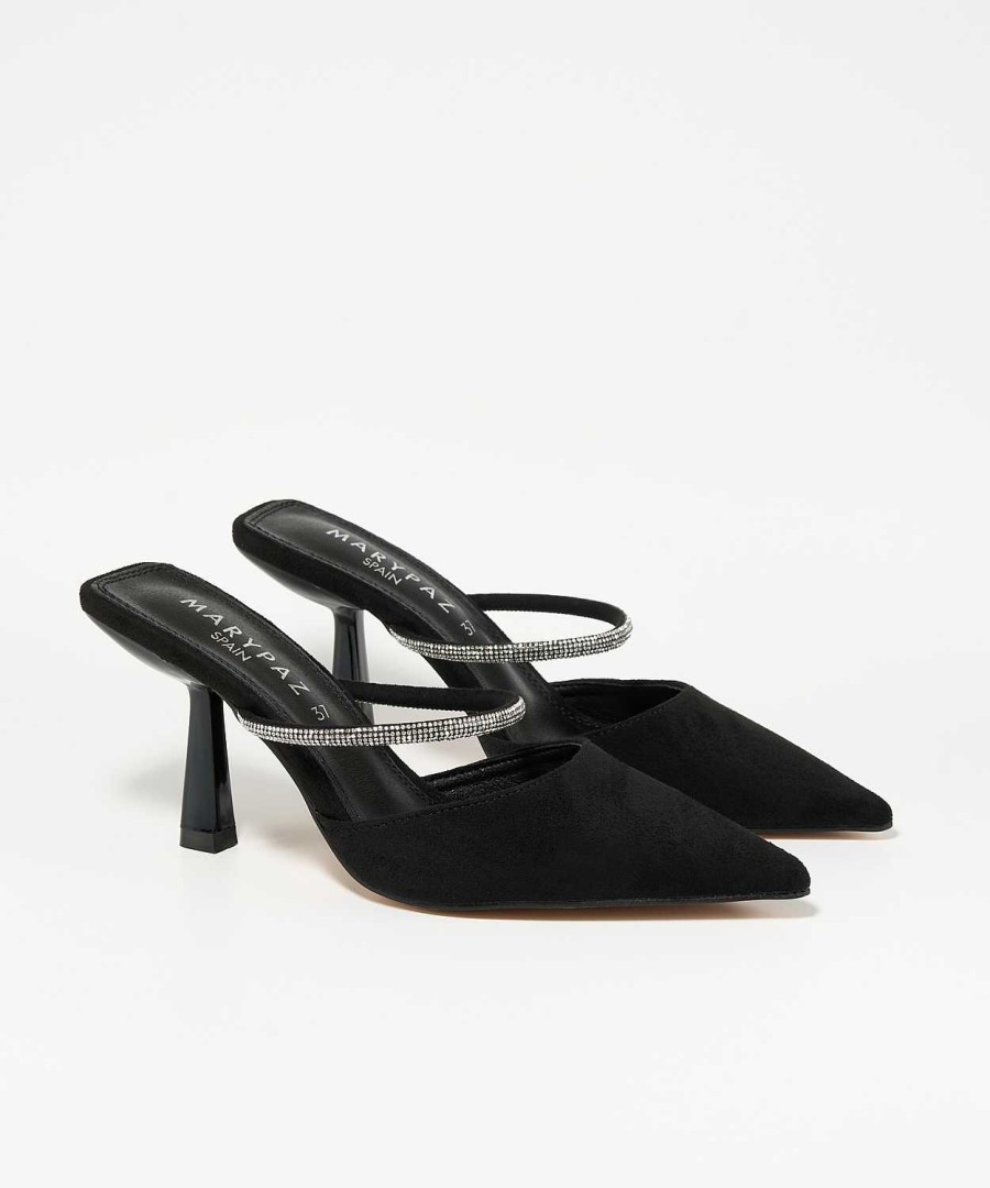 Marypaz Shiny Strip Mule Heel