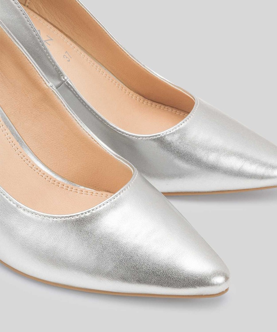 Marypaz Silver Thin Heel Shoe