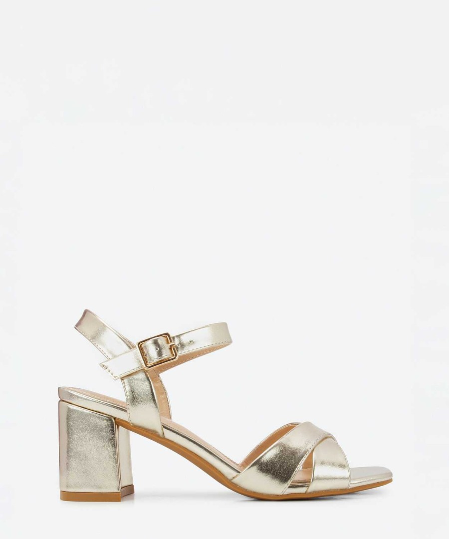 Marypaz Heeled Sandal With Crossed Strips