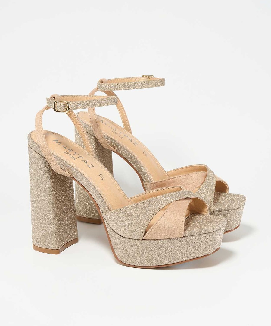 Marypaz Glitter Platform Sandal