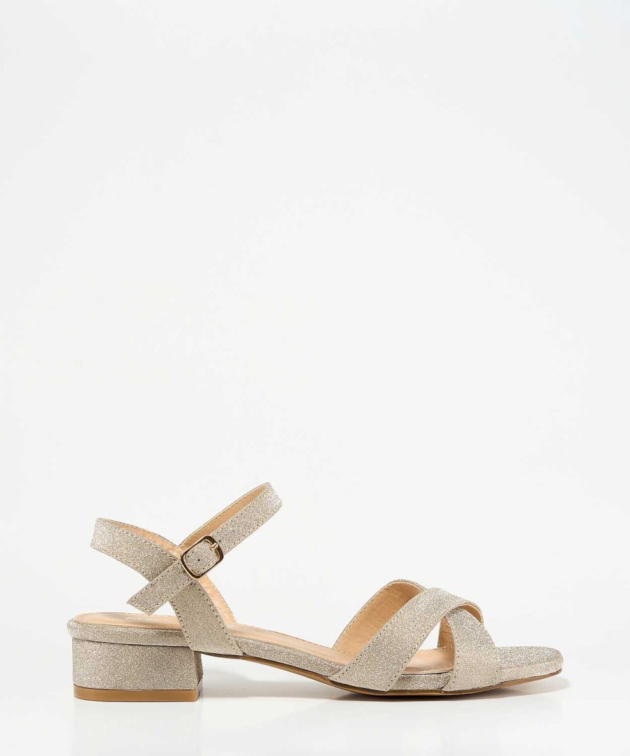 Marypaz Golden Glitter Sandal