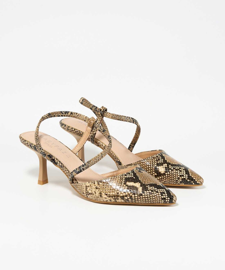 Marypaz Slingback Shoe With Asymmetrical Straps