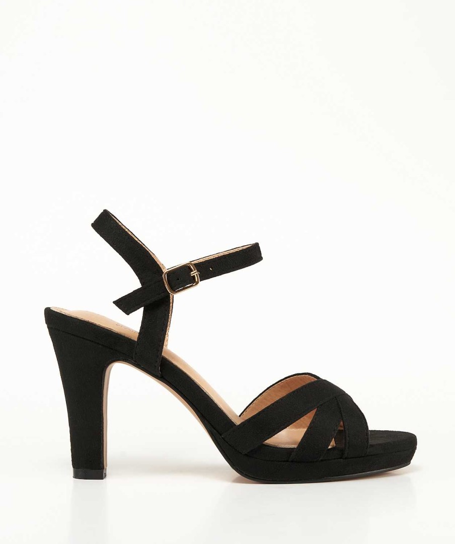 Marypaz Black Heeled Sandal