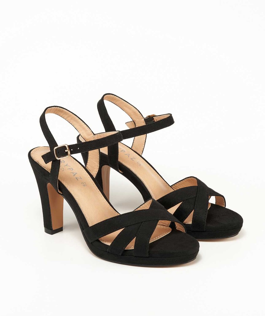 Marypaz Black Heeled Sandal