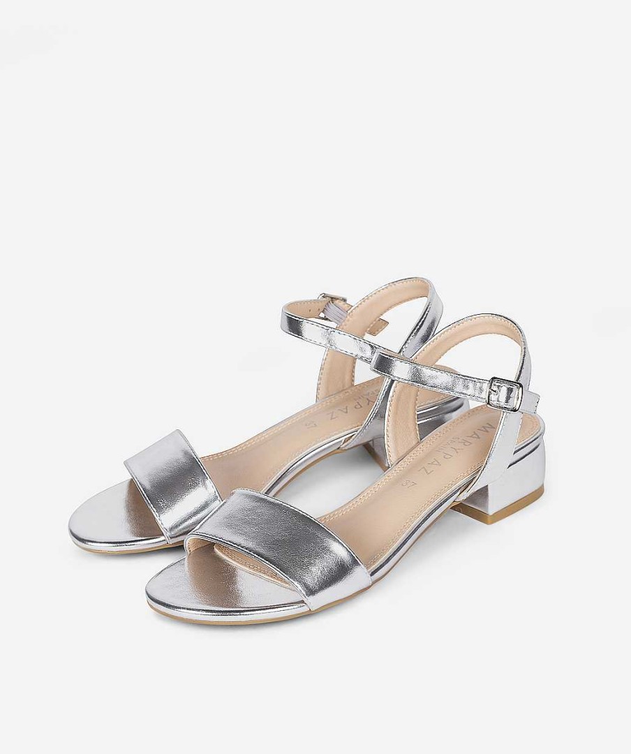 Marypaz Silver Heeled Sandal