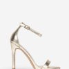 Marypaz Golden Thin Heel Sandal