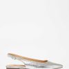 Marypaz Silver Slingback Flat Shoe