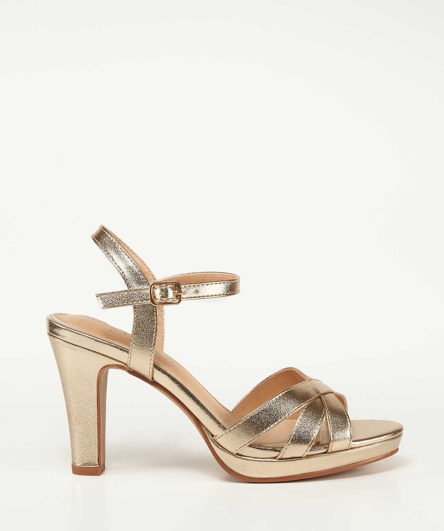 Marypaz Heeled Sandal With Crossed Strips