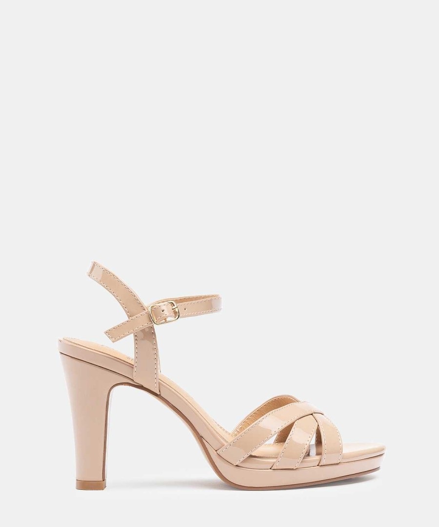 Marypaz Heeled Sandal With Crossed Strips