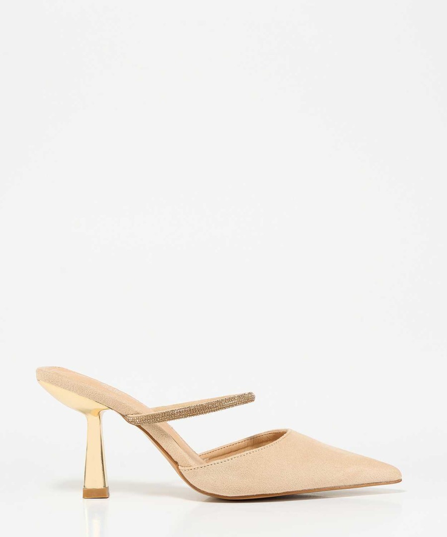 Marypaz Shiny Strip Mule Heel