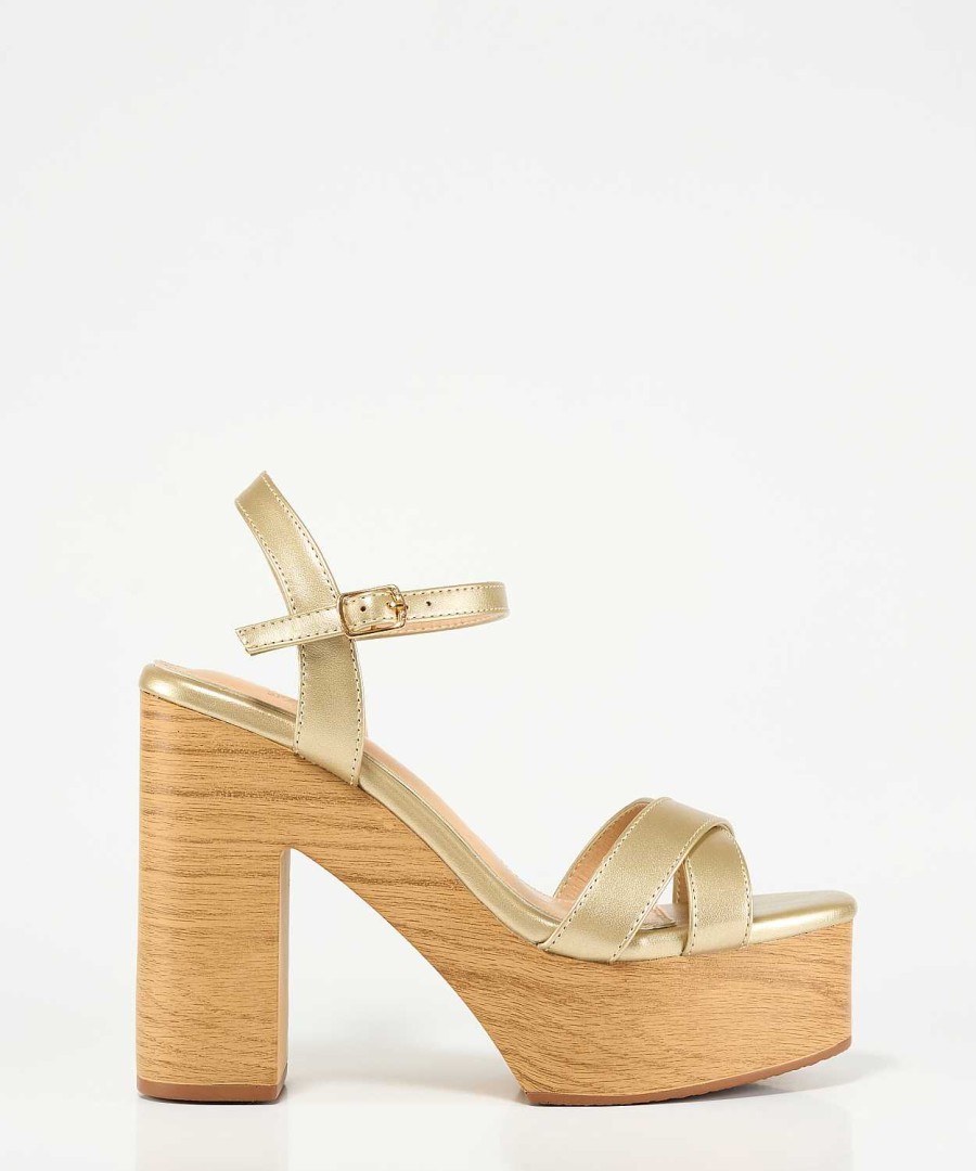 Marypaz Golden Platform Sandal