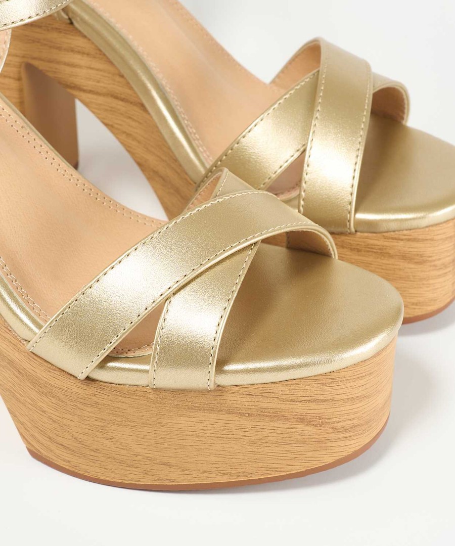 Marypaz Golden Platform Sandal