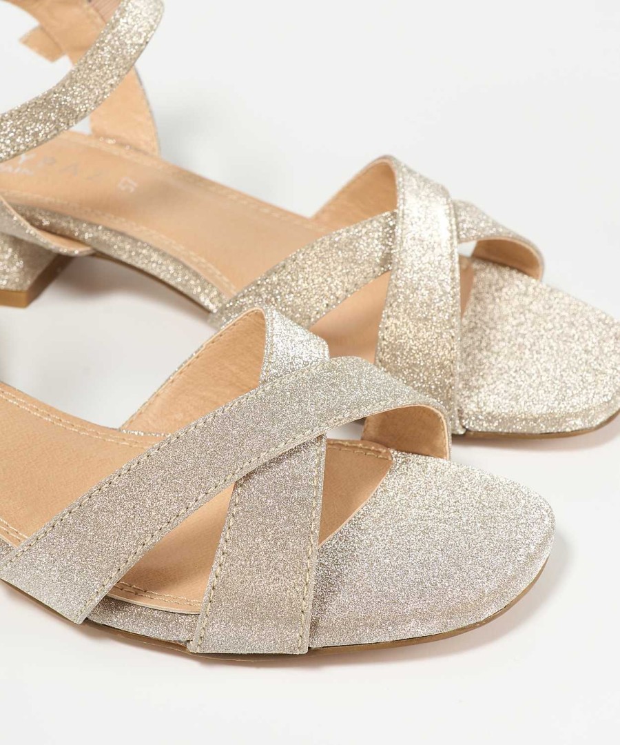 Marypaz Golden Glitter Sandal