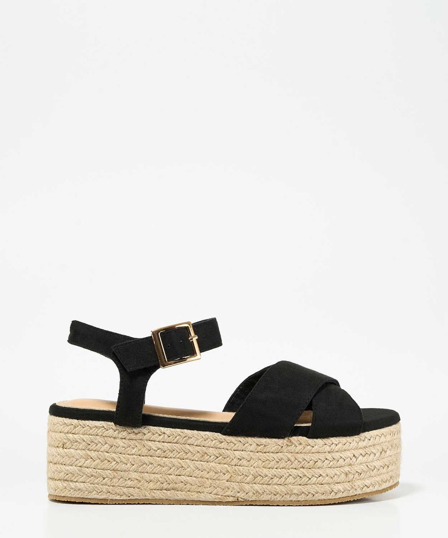 Marypaz Platform Espadrille With Crossed Straps