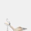 Marypaz Silver Vinyl Slingback Shoe