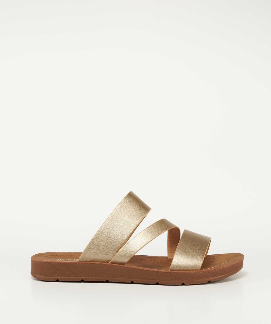 Marypaz Flat Sandal Golden Strips