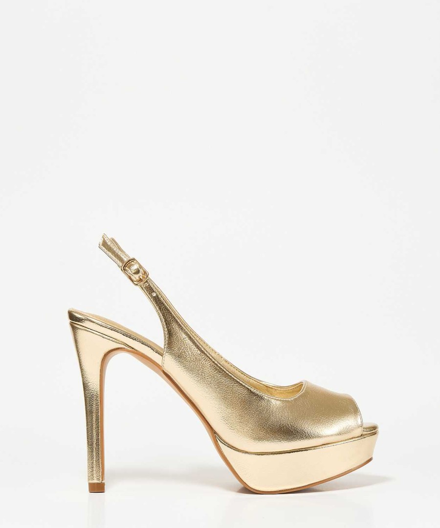 Marypaz Peep Toe Fine Heel Shoe