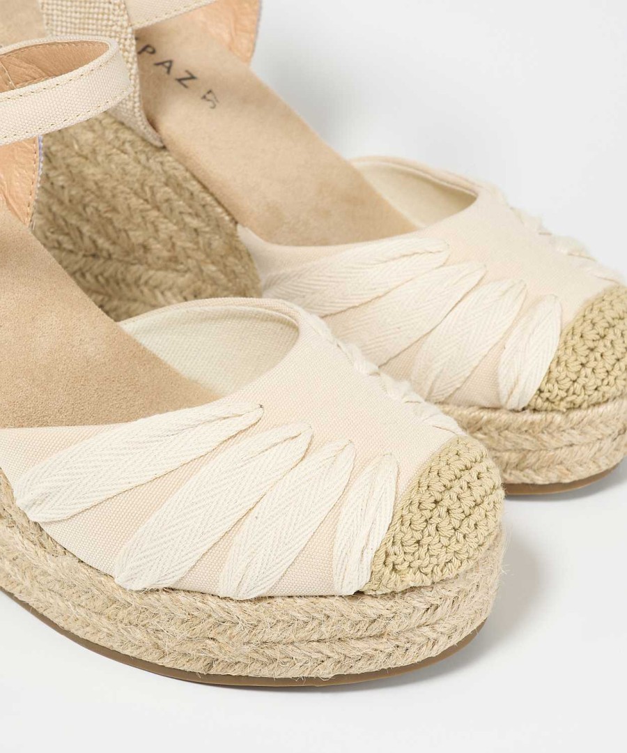 Marypaz Beige Ribbons Espadrille