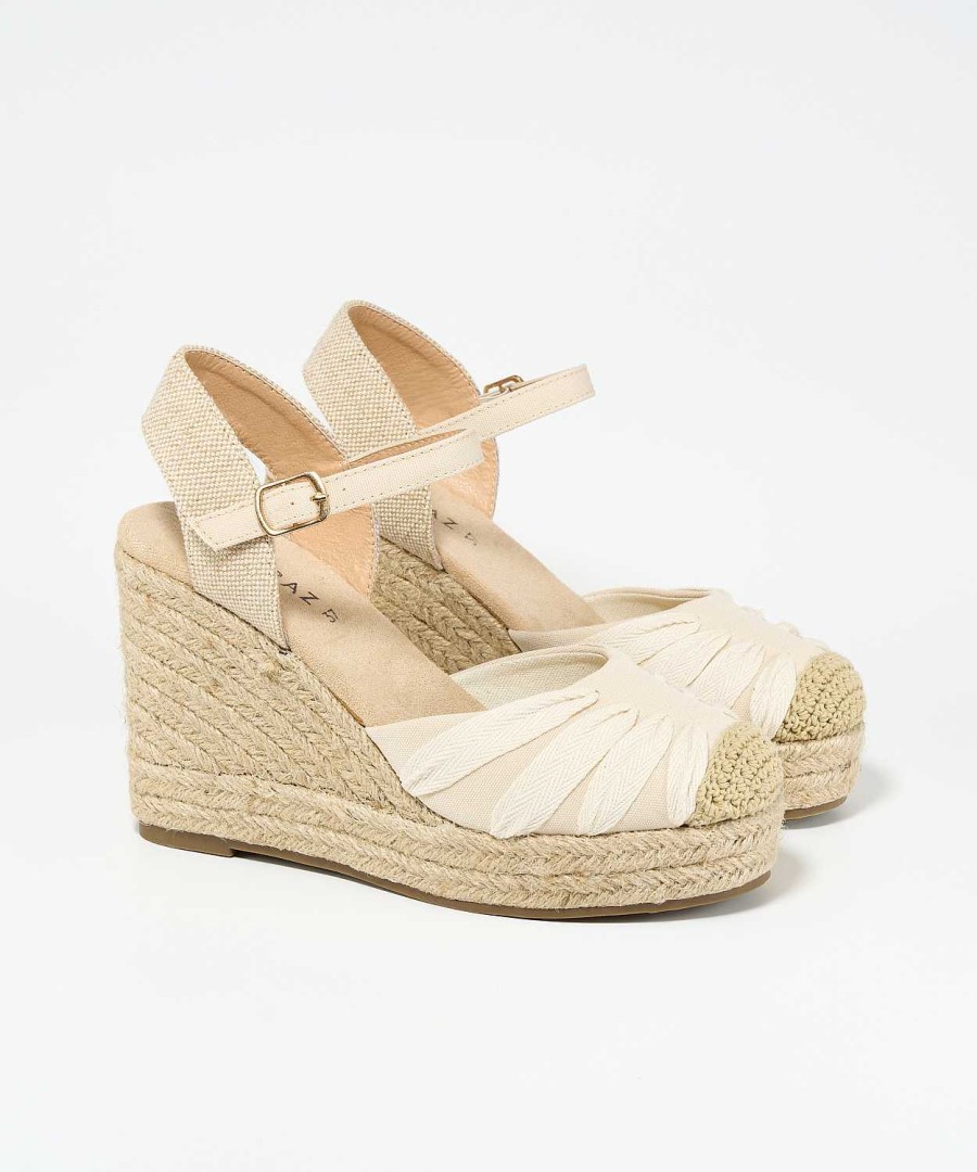 Marypaz Beige Ribbons Espadrille