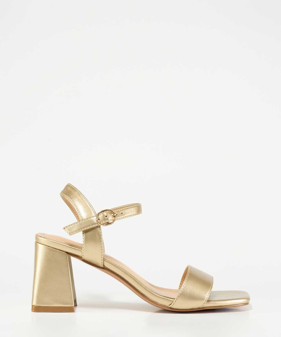 Marypaz Golden Heeled Sandal