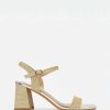 Marypaz Golden Glitter Heel Sandal