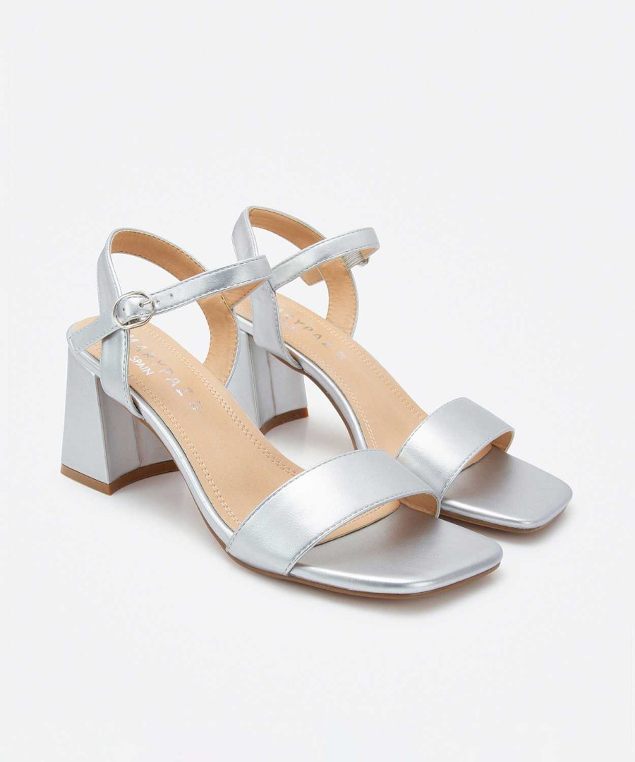 Marypaz Silver Heeled Sandal