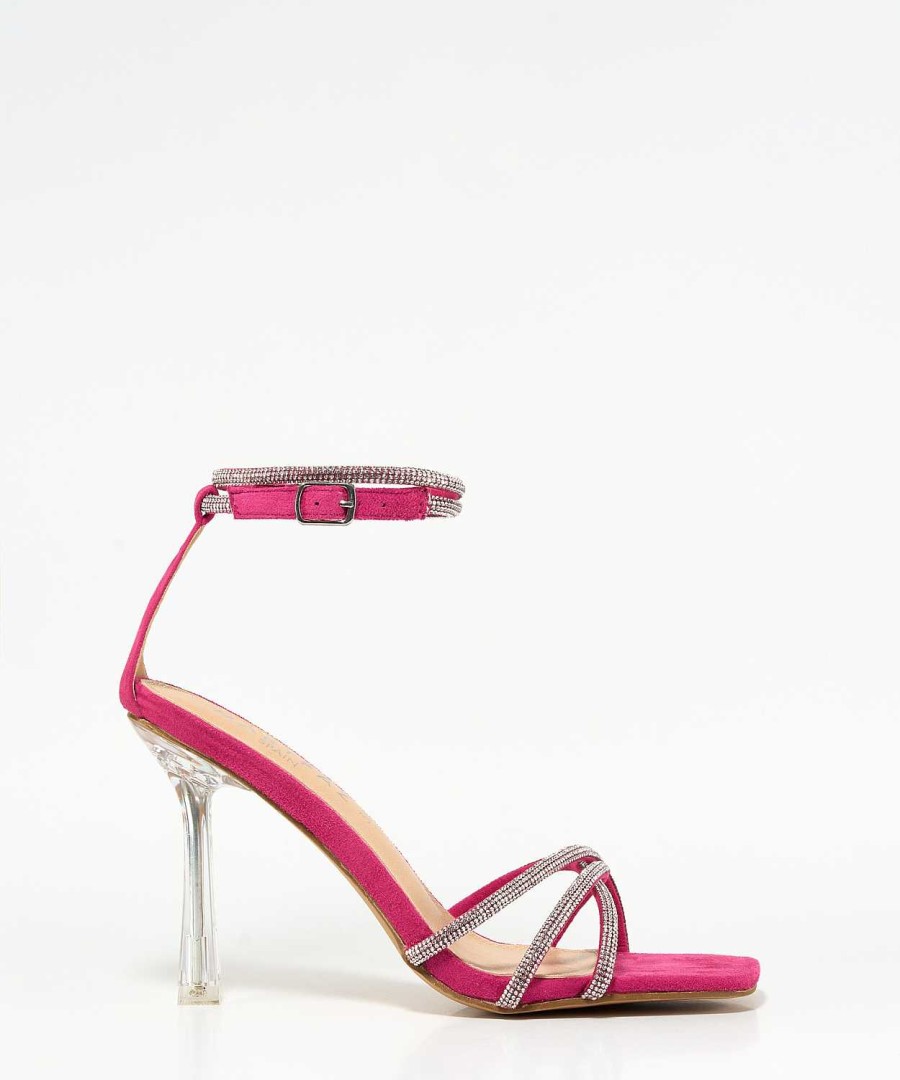 Marypaz Transparent Strass Heel Sandal