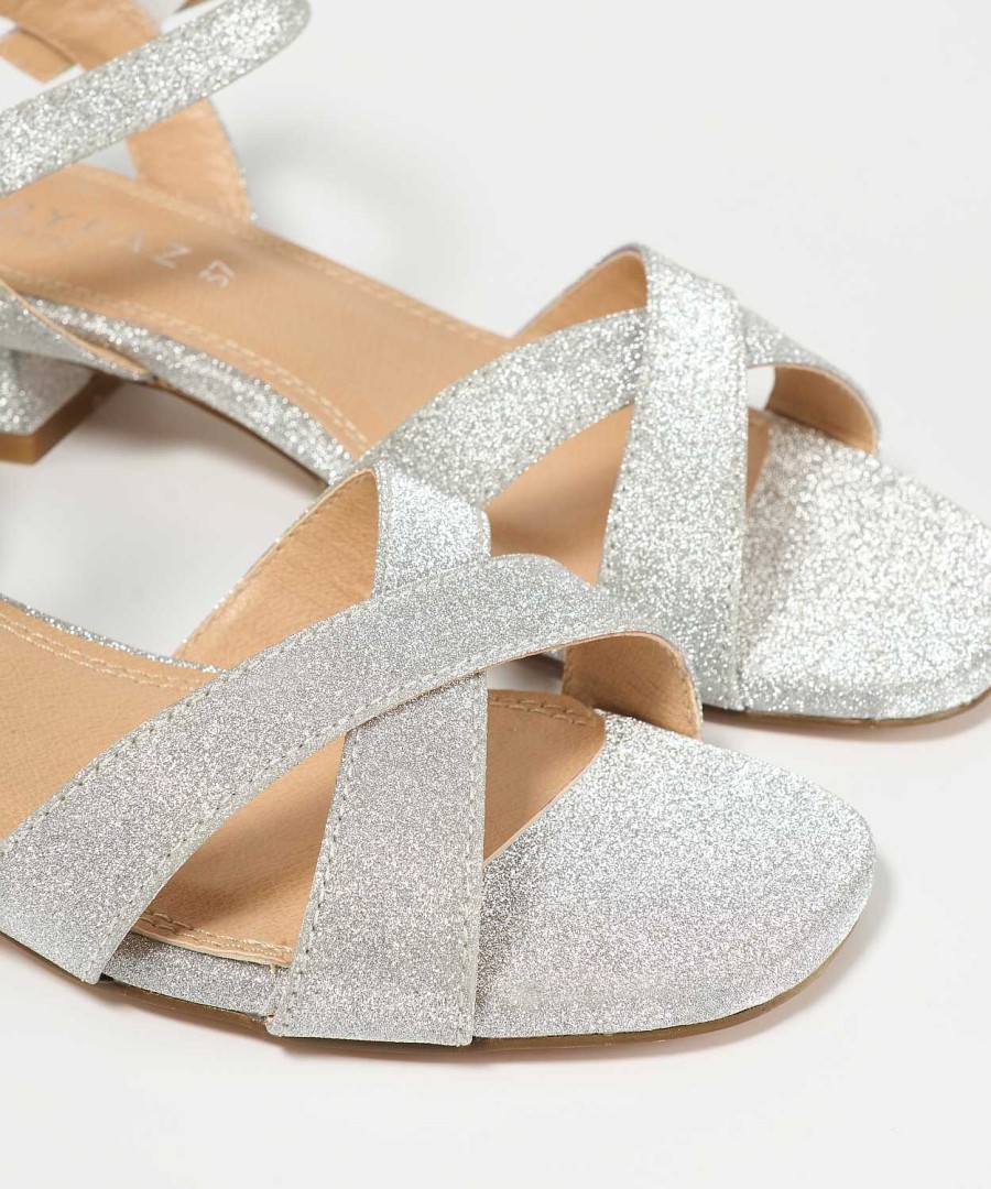 Marypaz Silver Glitter Sandal