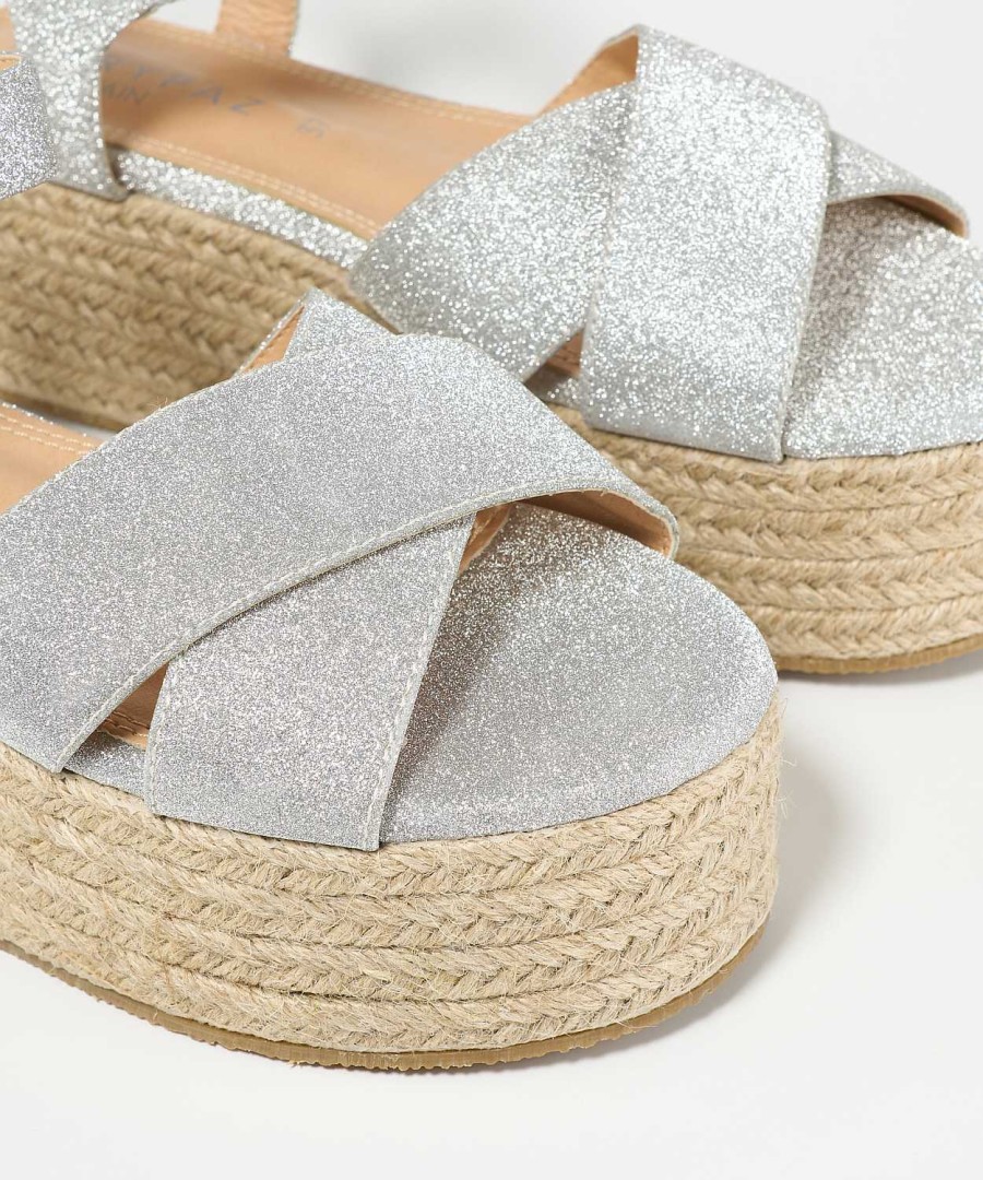 Marypaz Platform Espadrille With Crossed Straps