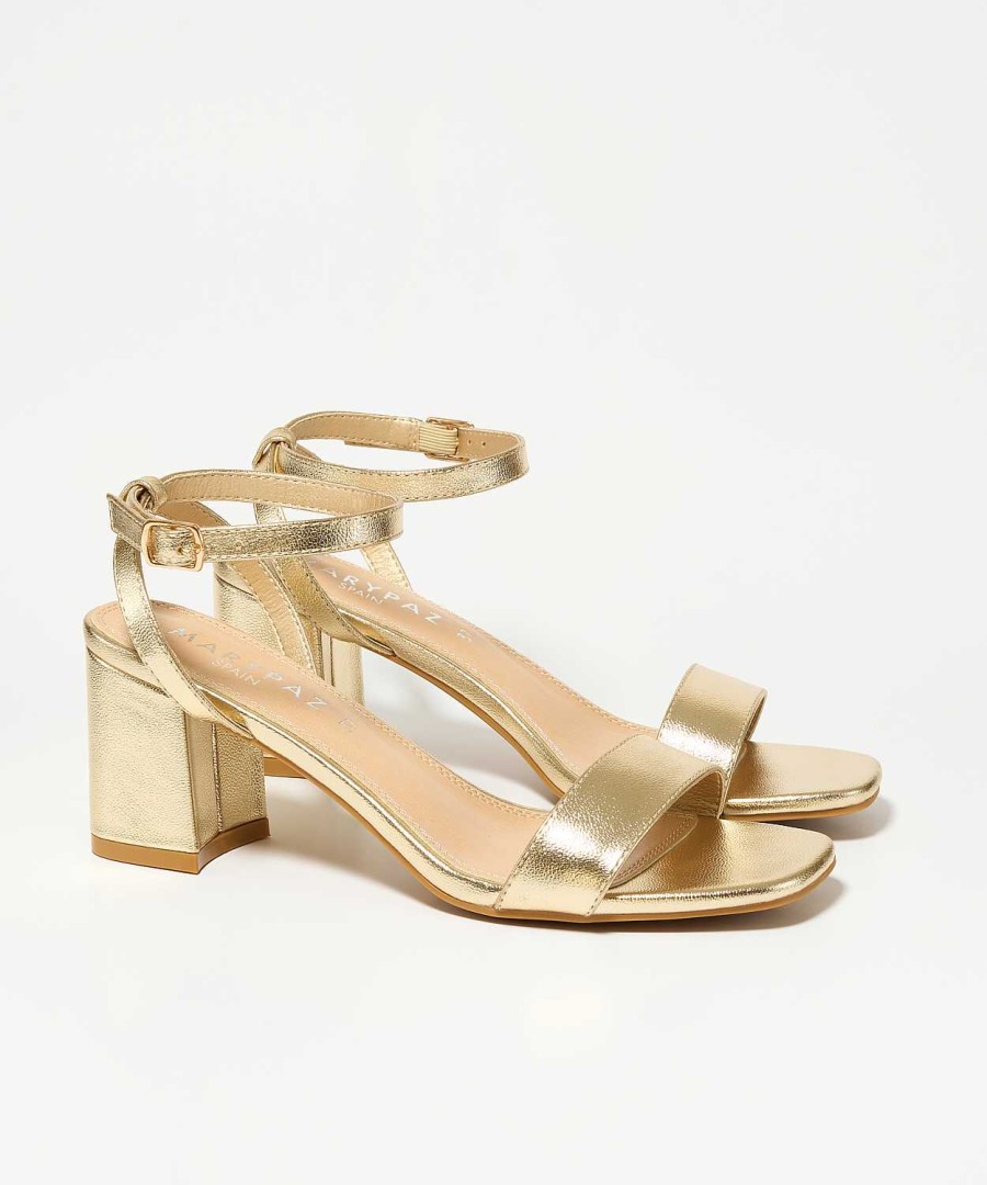 Marypaz Heeled Sandal With Golden Bracelet