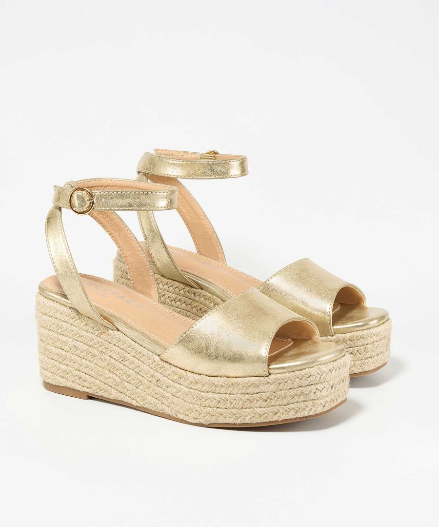 Marypaz Golden Platform Sandal