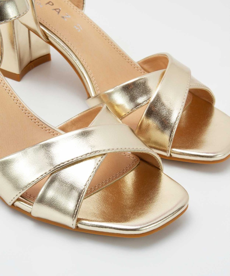 Marypaz Heeled Sandal With Crossed Strips