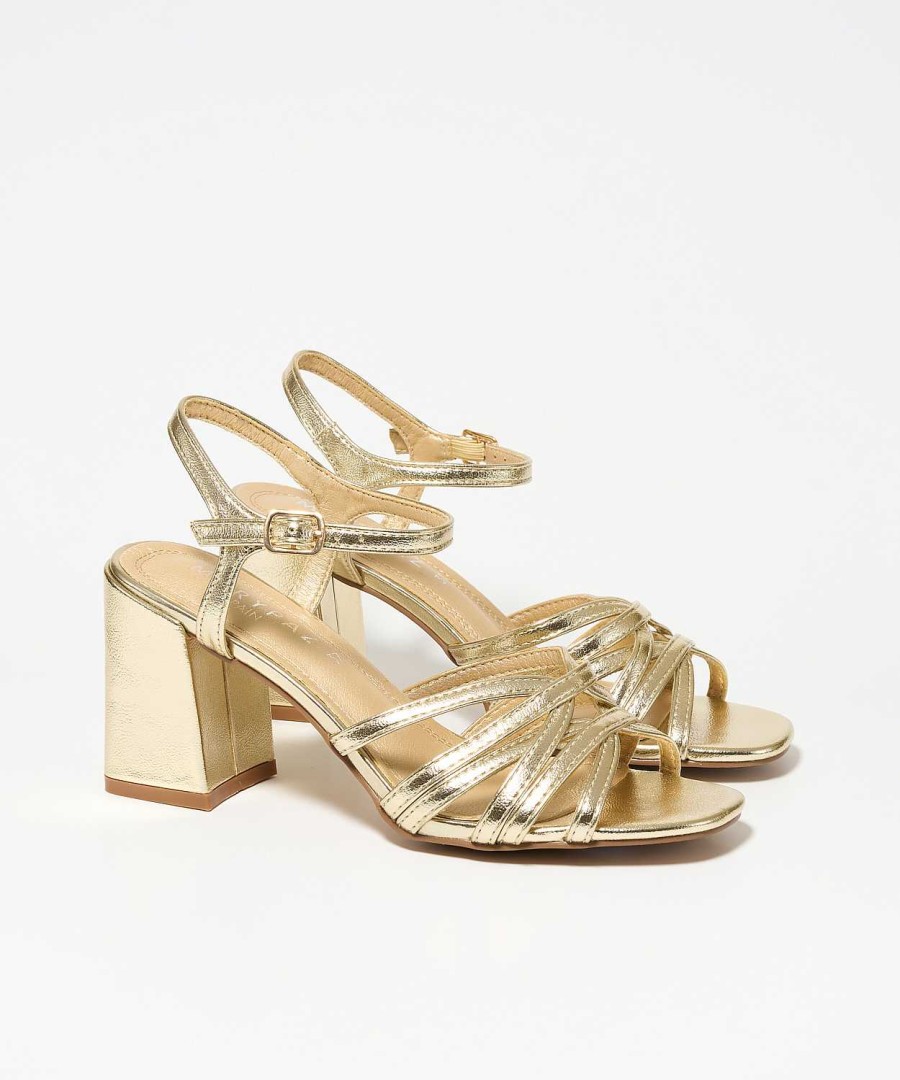 Marypaz Heeled Sandal With Lattice Strips