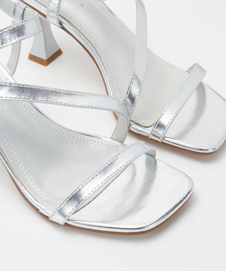 Marypaz Silver Strappy Heel Sandal