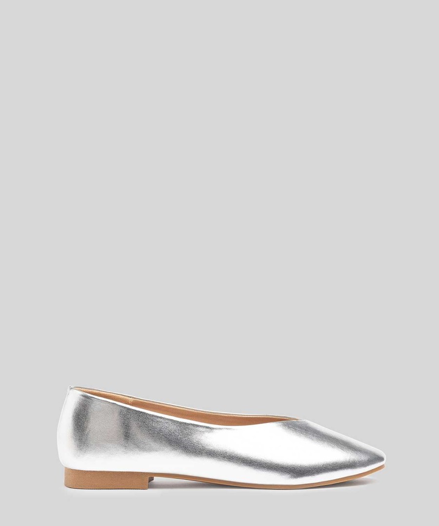 Marypaz Silver Metallic Ballerina