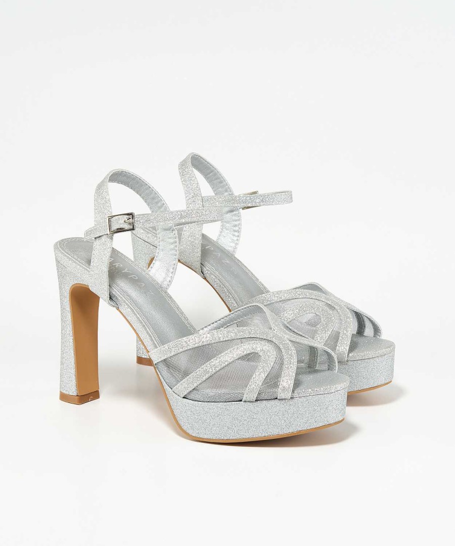 Marypaz Grid Platform Sandal