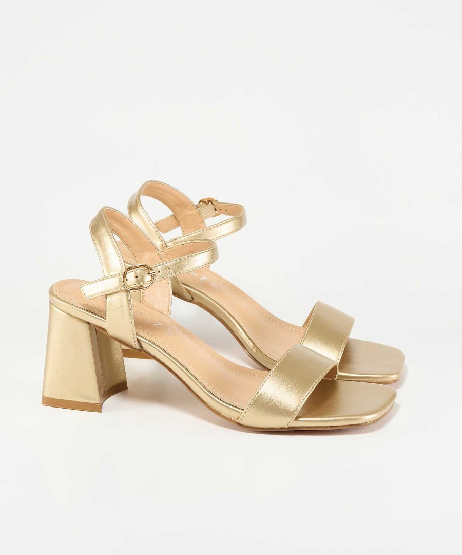 Marypaz Golden Heeled Sandal