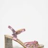 Marypaz Heeled Sandal With Metallic Strips