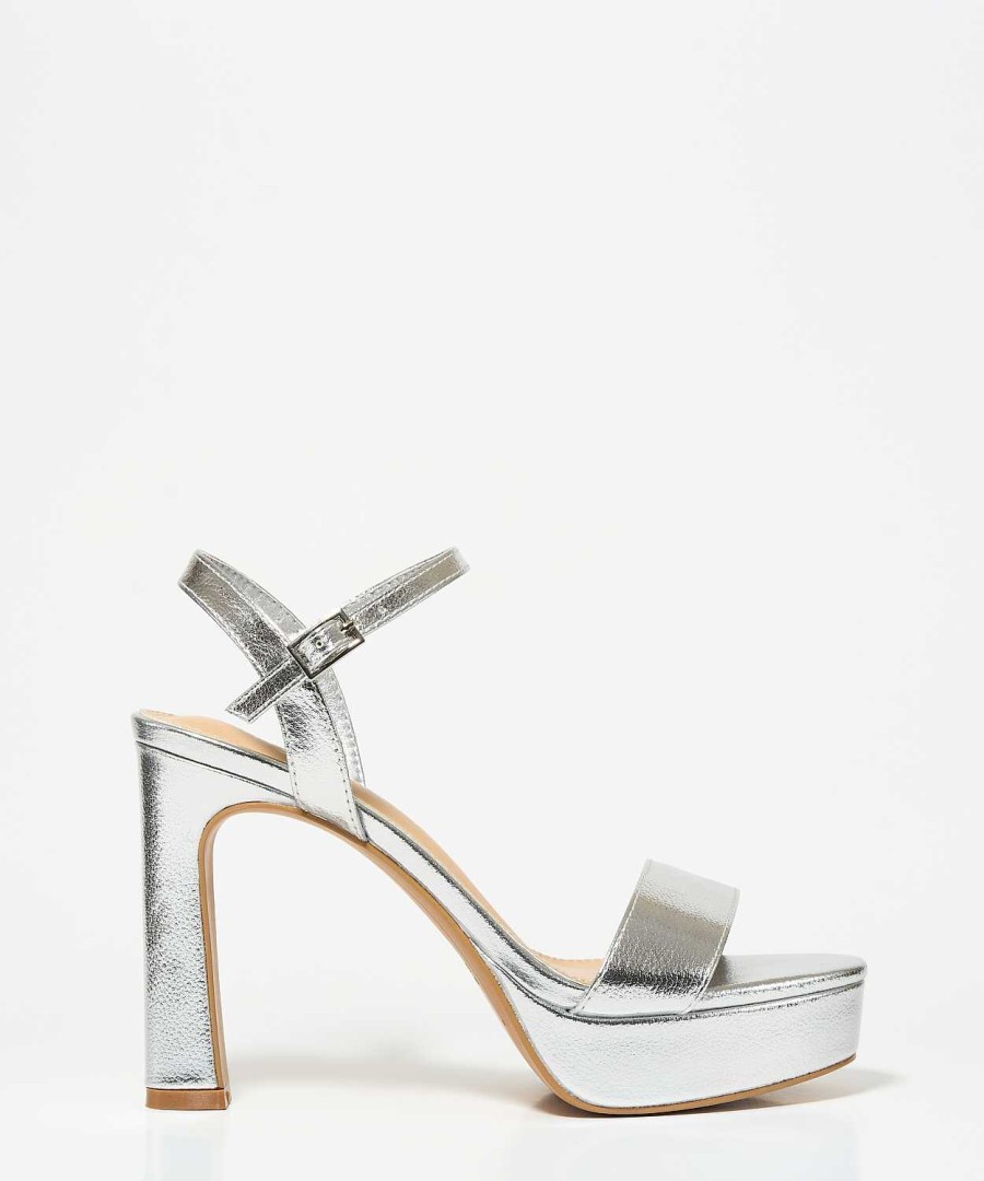 Marypaz Silver Platform Sandal