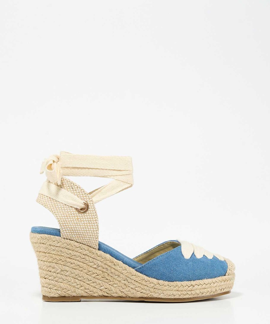 Marypaz Ribbon Denim Espadrille