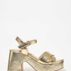 Marypaz Golden Block Platform Sandal