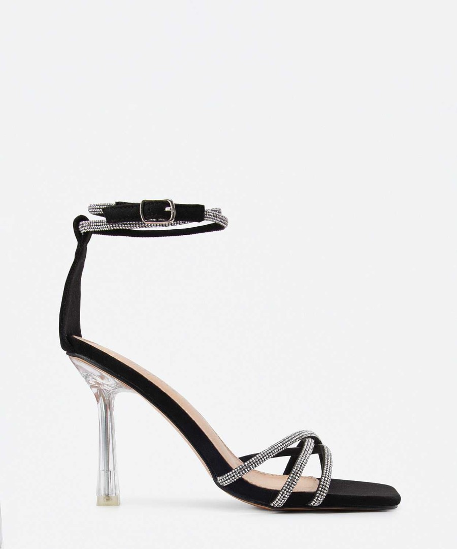 Marypaz Transparent Strass Heel Sandal