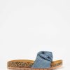 Marypaz Flat Sandal With Denim Bow