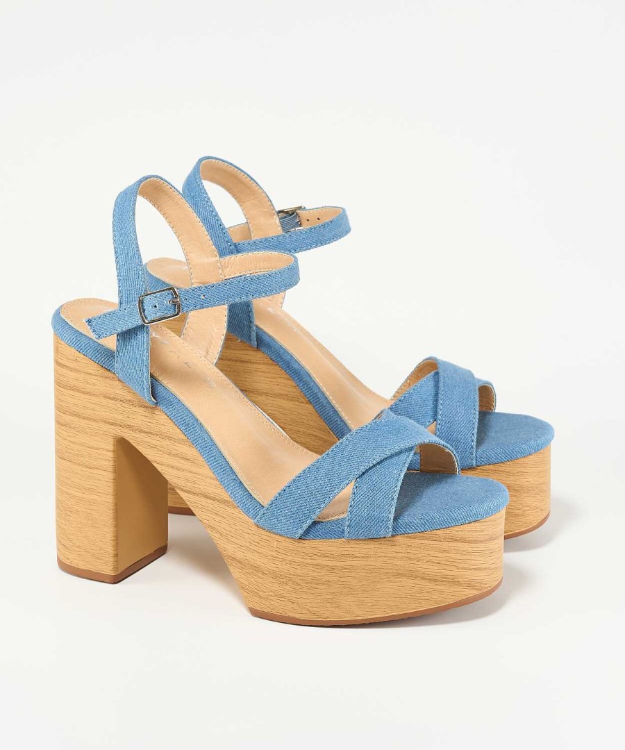 Marypaz Denim Platform Sandal