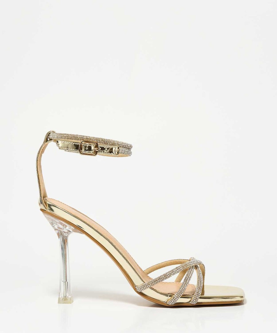 Marypaz Transparent Strass Heel Sandal