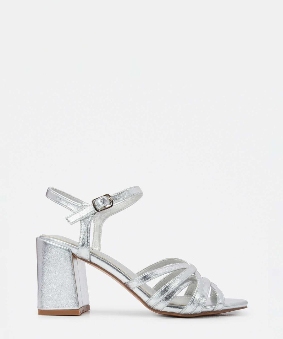 Marypaz Heeled Sandal With Lattice Strips