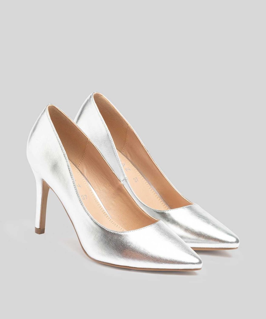 Marypaz Silver Thin Heel Shoe