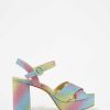 Marypaz Multicolor Glitter Platform Sandal