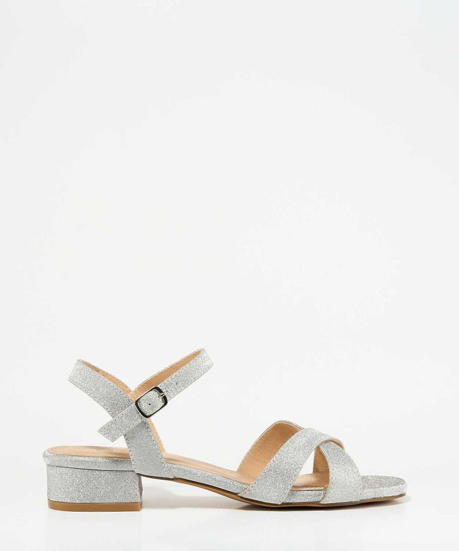 Marypaz Silver Glitter Sandal